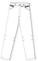 Radne hlače LO-ACTIVE bijele/antracit 245 g/m² vel. 58 5kom/pak, ZLO-ACTWA-BH58