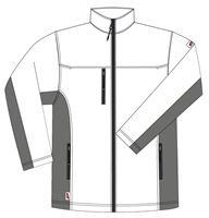 Softshell jakna LO-ACTIVE bijela/antracit 300 g/m² vel. 52 5kom/pak, ZLO-ACTWA-SJ52