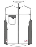 Zimski prsluk LO-ACTIVE bijele/antracit 245 g/m² vel. 50 5kom/pak, ZLO-ACTWA-WW50