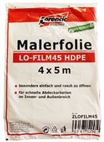 Folija molerska LO-FILM45 HDPE 4x5m 20kom/Kart 90Kart/Pal, ZLOFILM45