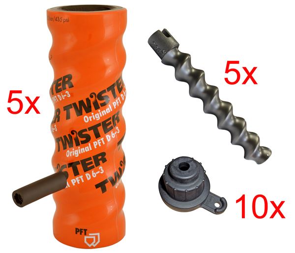 Rotor/Stator-set PFT Twister D 6-3 s 5 rotora, 5 statora, 10 kapa za mlaznicu 12mm, Z000853502