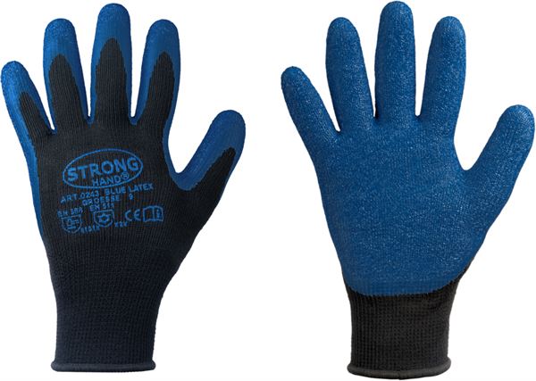 Radne rukavice BLUE LATEX EN388+EN511, crno/plave, vel. 11, PKG120, Z024311
