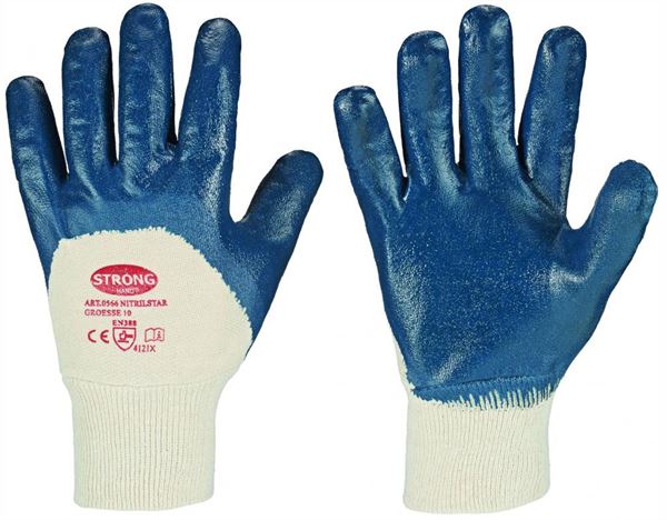 Radne rukavice NITRILSTAR STRONGHAND®, s obodom, EN 388, vel. 9, Z052709