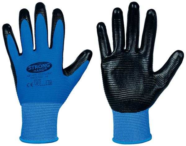 Radne rukavice PROFILGRIP STRONGHAND®, plave, EN388, vel. 8, 120pari/kart, Z058208