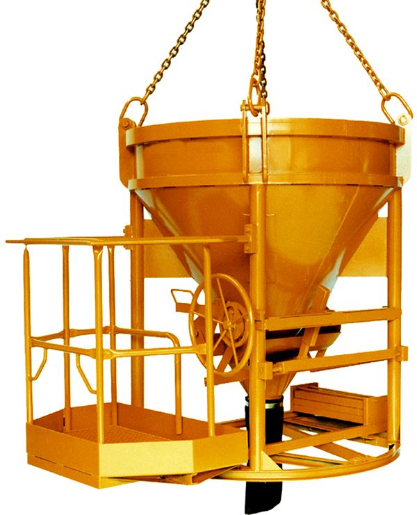 Silos za beton 11016H.14 PAM, 1500l cilindrično-konični oblik s podestom, Z1016H1500PAM