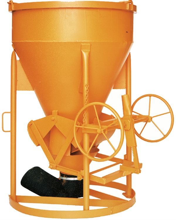 Silos za beton 1016H.13, 1250l cilindrično-konični oblik s okretnim kolom, Z10870