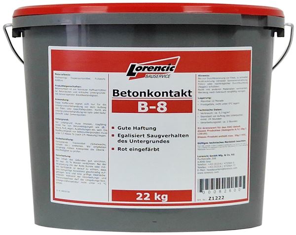 Betonkontakt B-8 crveni 22kg/kanta 24kanti/pal ***Opasnost od smrzavanja od 0°C ***, Z1222