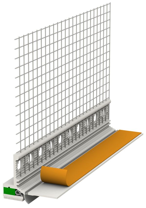 Priključni profil 3D Membran 10mm WDVS mrežica RAL vanjski zeleni 2,4m/štg 25štg/kart, Z3780240LO
