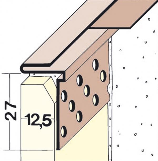 Završni profil PVC 3766 3,00m/štanga, 35štangi/karton, 70kart/pal, Z43766300
