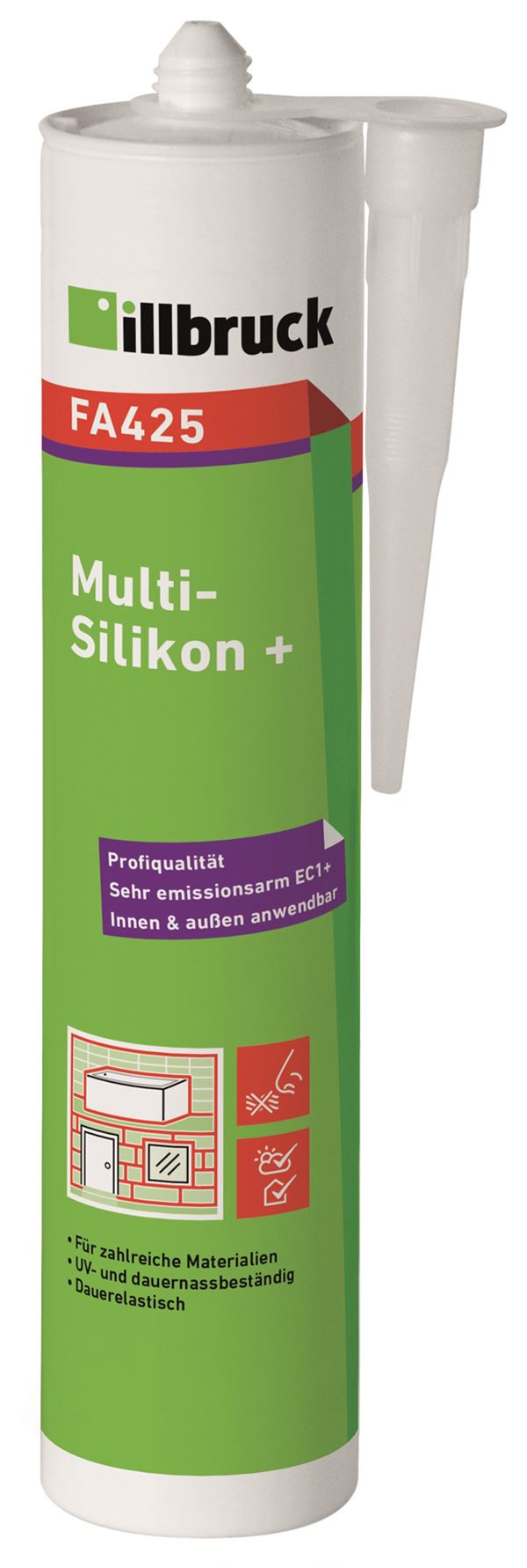Univerzalni silikon ILLBRUCK FA425 antracit 310ml 12kom/kart 100kart/pal, Z503028