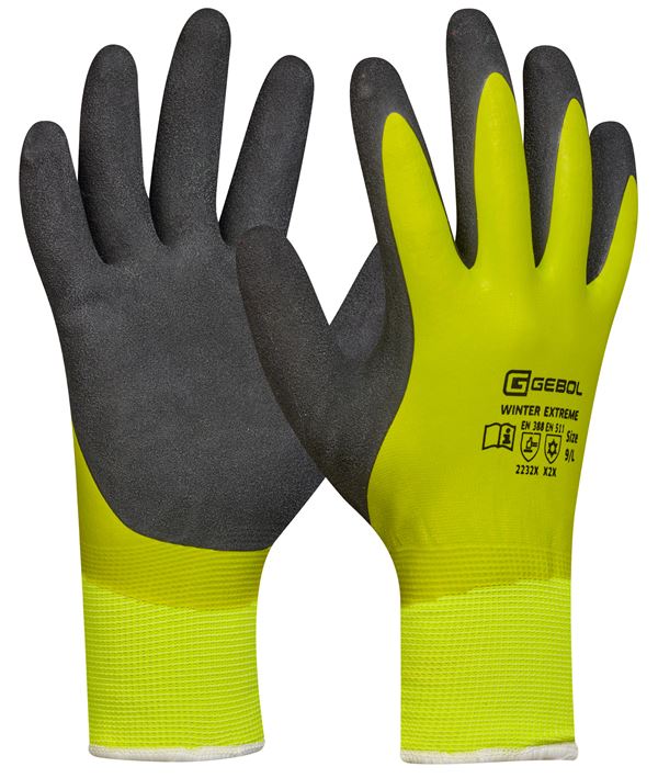 Radne rukavice WINTER EXTREME, žuto/crne, EN388+511, vel. 9, 6pari/pak, 36pari/karton, Z709381
