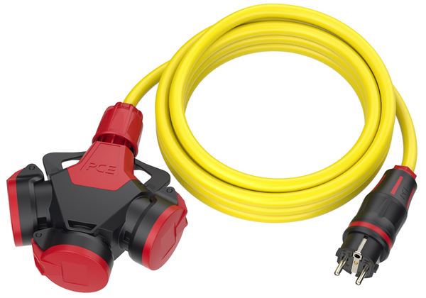 Šuko utičnica 3-struka s LED prikazom, pklopac i 5m kabla 3x1,5, Z98090531