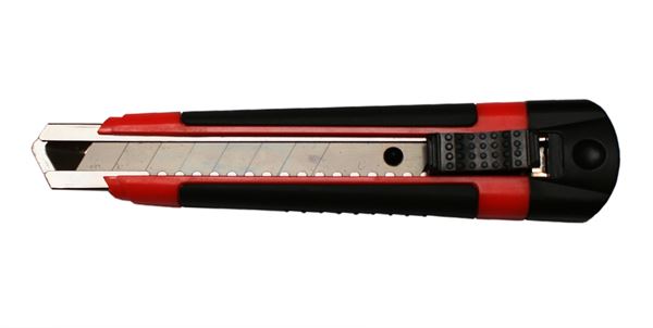 Univerzalni skalpel PROFI 18mm, crveni, metalna vodilica, samoaretirajući, 12kom/pak, ZCU18PROLO
