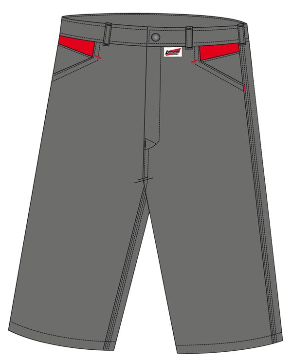 Kratke hlače LO-ACTIVE antracit/crvene 245 g/m² vel. 46 5kom/pak, ZLO-ACTAR-AS46
