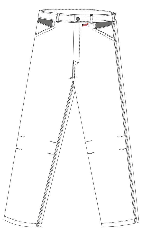 Radne hlače LO-ACTIVE bijele/antracit 245 g/m² vel. 56 5kom/pak, ZLO-ACTWA-BH56