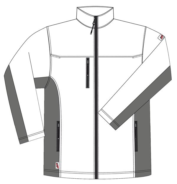 Softshell jakna LO-ACTIVE bijela/antracit 300 g/m² vel. 60 5kom/pak, ZLO-ACTWA-SJ60