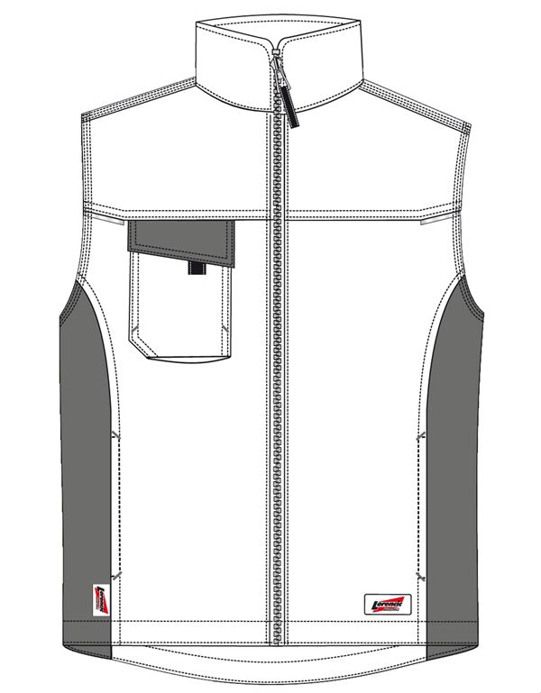Zimski prsluk LO-ACTIVE bijele/antracit 245 g/m² vel. 62 5kom/pak, ZLO-ACTWA-WW62